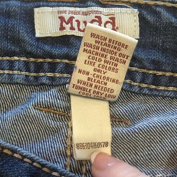 mudd tribal embroidered straight leg fit distressed holes size 5 L30” - Picture 7 of 10